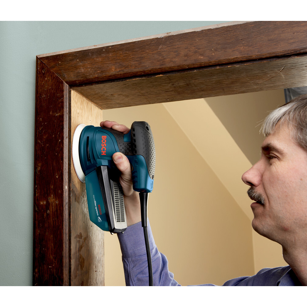 Bosch ROS20VSC-RT 2.5 Amp 5" Palm Random Orbit Sander Kit Certified Refurbished