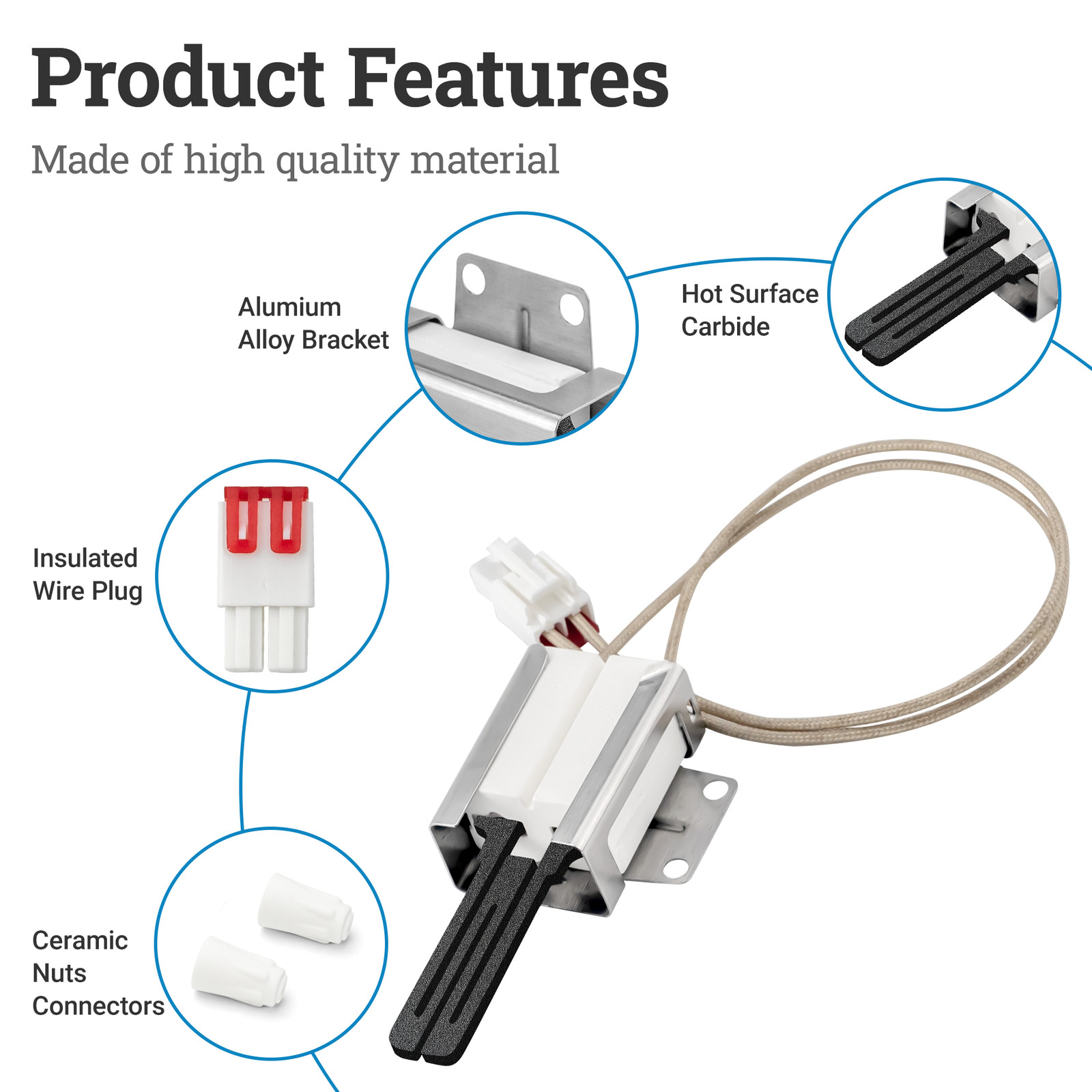 MEE61841401 Gas Range Oven Igniter Replacement Fit for LG LRG3095ST LRG3061ST