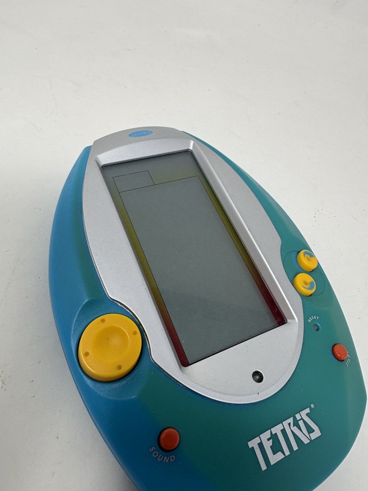 Vintage 2005 Radica Tetris Handheld Electronic Game Blue Silver Tested WORKS!