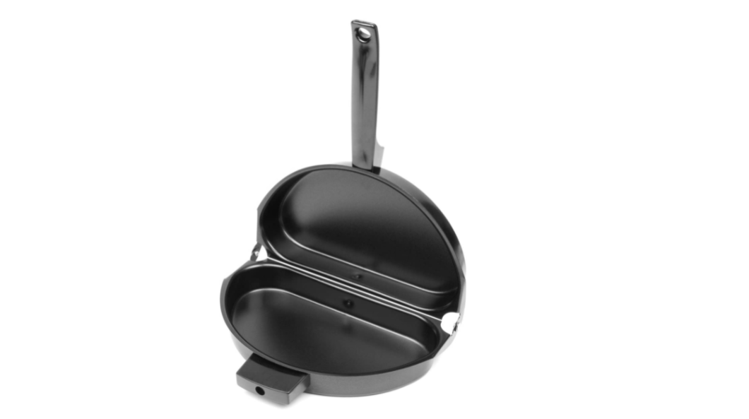 Omelet Pan Non Stick Folding Omelette Cook Carbon Steel Easy Clean Double Sided