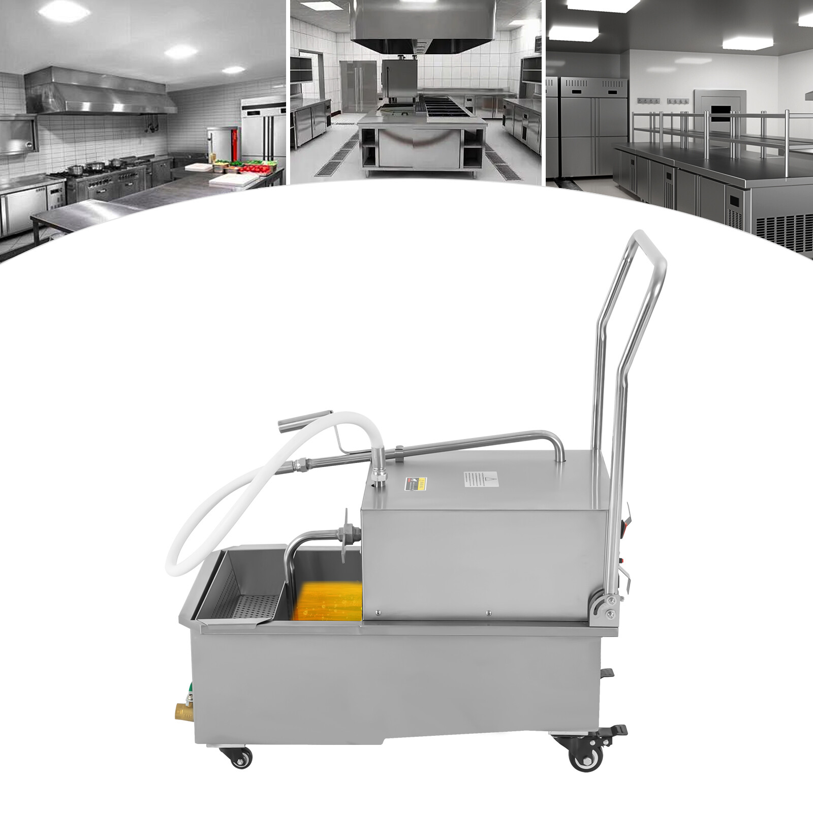 Commercial Fryer Oil Filter Cart Machine Kitchen Oil Filter System USA