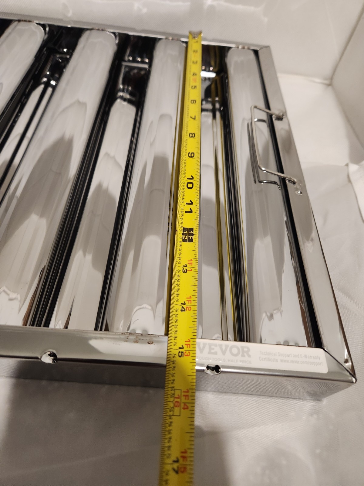 6PCS Commercial Hood Filters Stainless Steel 6 Grooves Range for Kitchen Exhaust