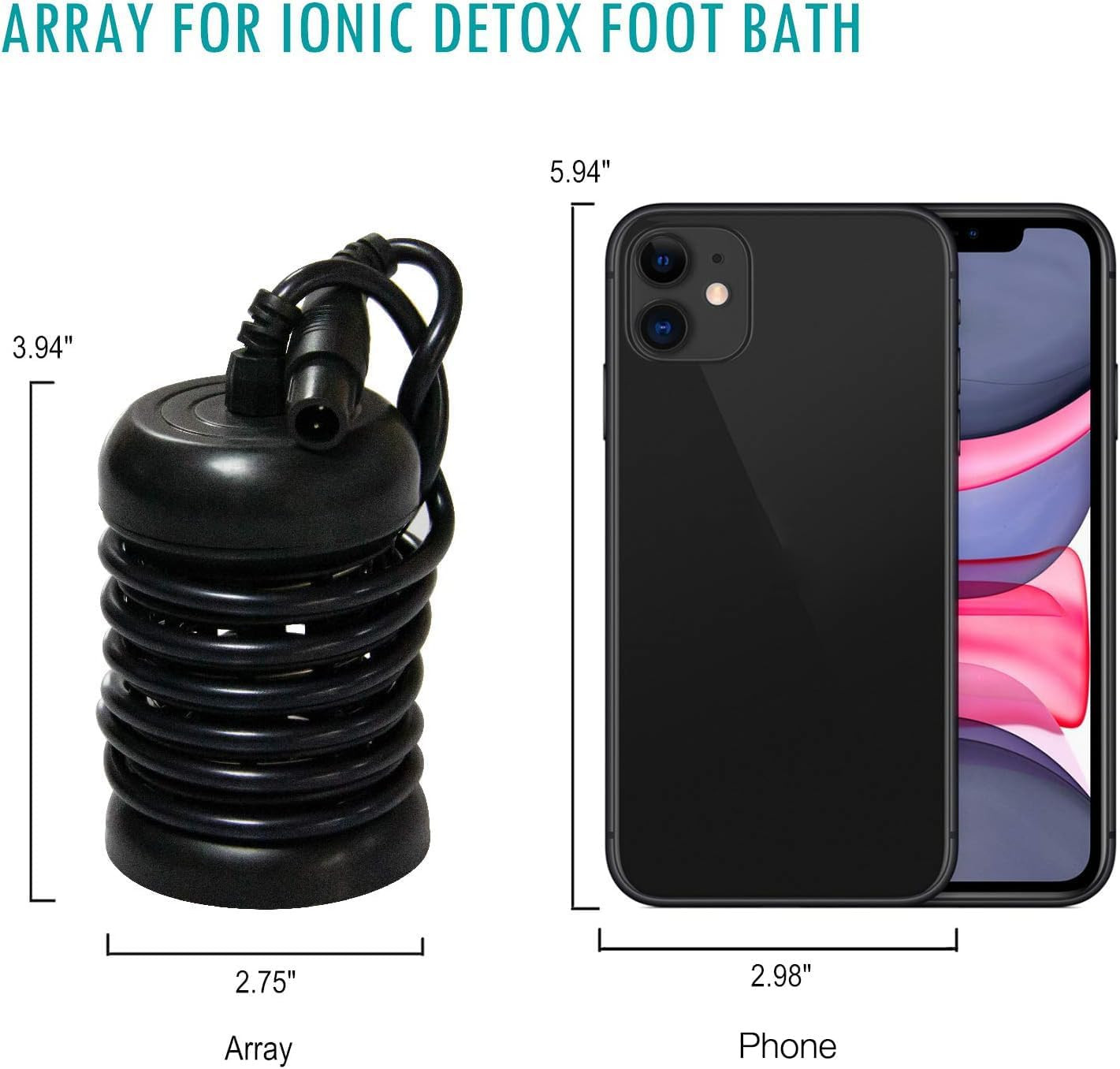 4-Pack Replacement Arrays Custom for Specified Ionic Detox Foot Spa Machines Sys