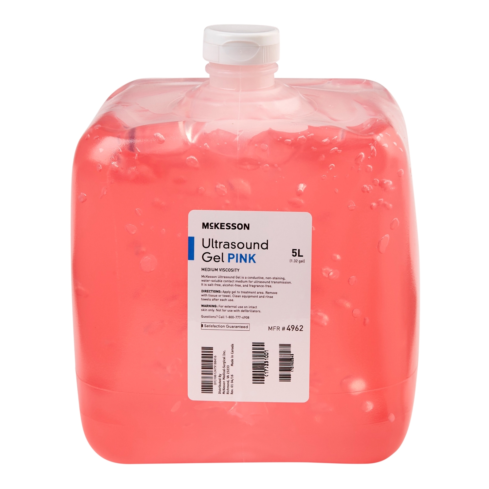 McKesson Ultrasound Gel Pink 5 Liter Jug 4962 (1 Each)