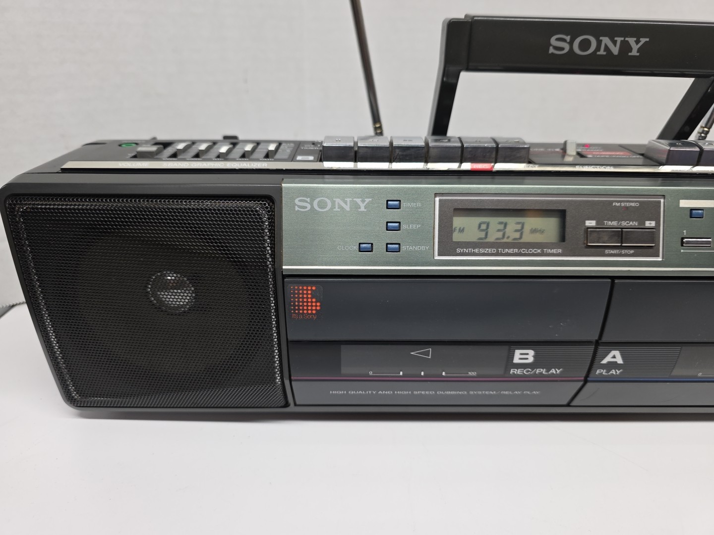 Sony CFS-W501 Soundrider AM FM Dual Cassette Player Only Side B/ Radio Working