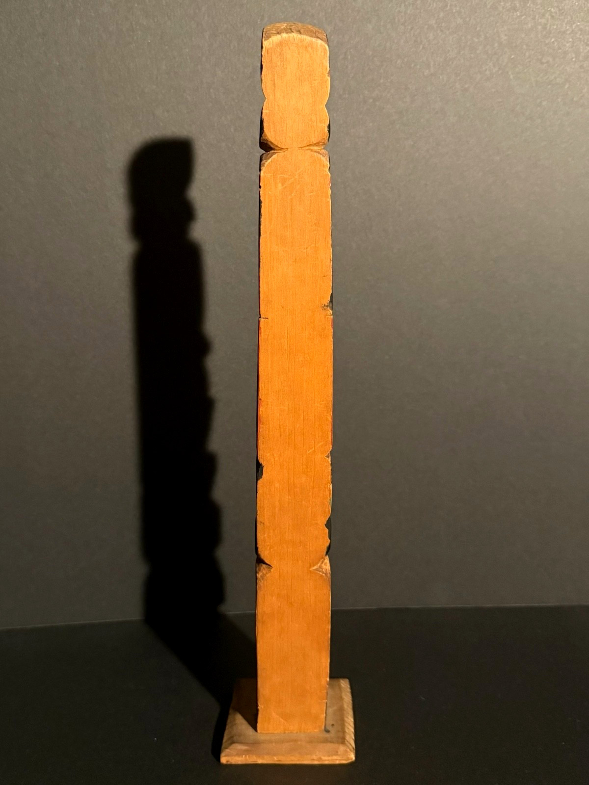 BEAUTIFUL 1930s AK/NW COAST CARVED & PAINTED CEDAR 3-FIGURE TOTEM POLE,EXCELLENT