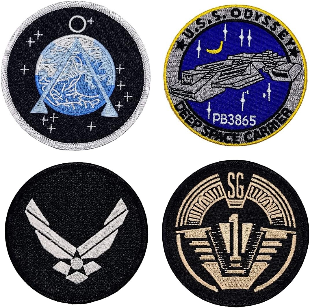 Stargate SG-1 Air Force  Costume Embroidered Patch |4pc Hook Backing  QP96