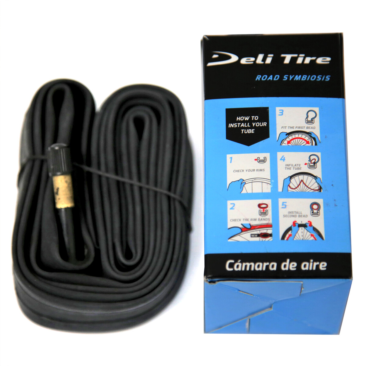 Deli 700x32 35 40C, 28" x 1-3/8" 1-5/8", Schrader Valve 48 mm Bike Inner Tube