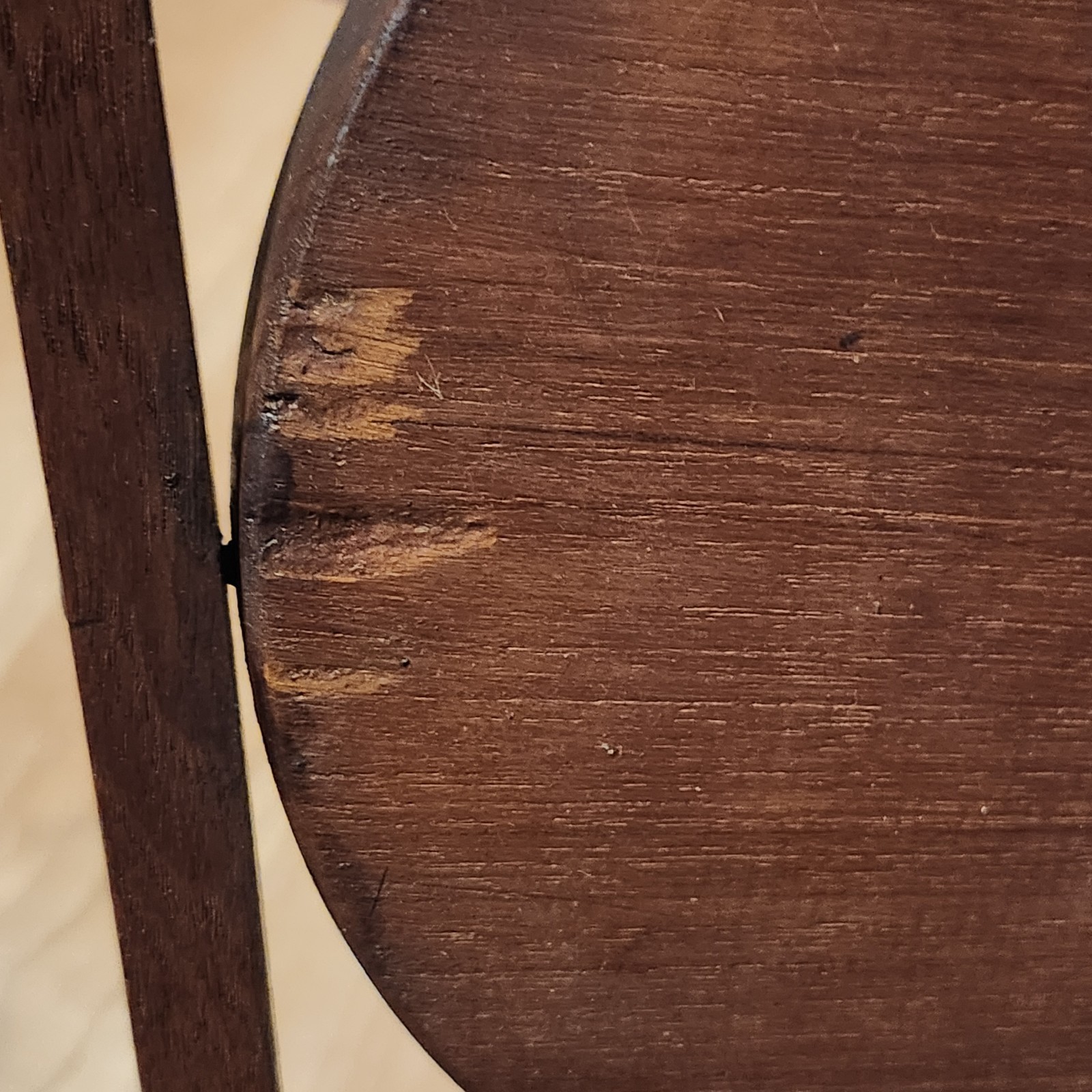 Antique Vintage Edwardian Wooden Inlaid Details Folding Cake Muffin Stand 32"