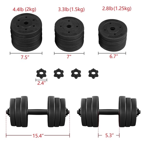 Dumbbell Set 44 LB Adjustable Weight Set for Men & Women Body Building Training