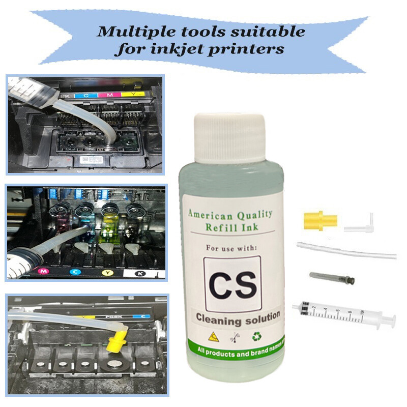 100ml Unblock Print Head Nozzles for Printer Cleaning Kit Cleaner Flush