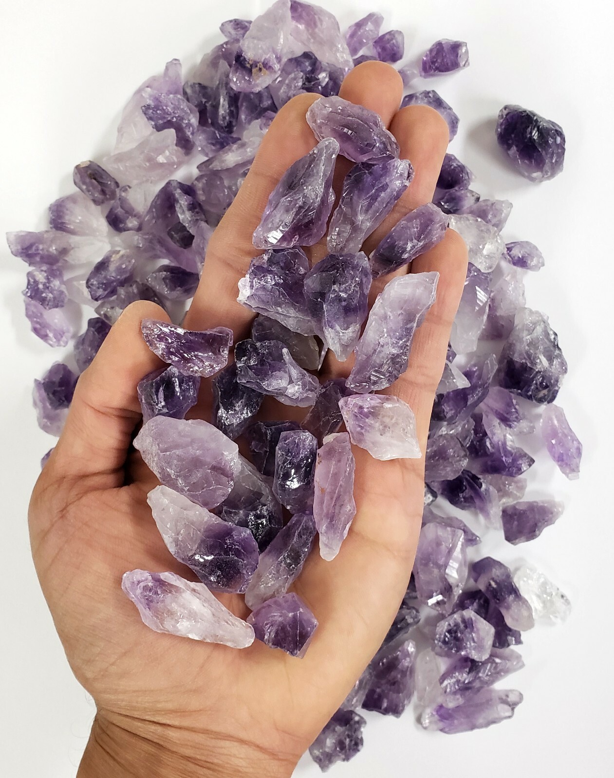 AMETHYST CRYSTAL SMALL POINTS & CHUNKS BULK WHOLESALE HEALING CRYSTALS