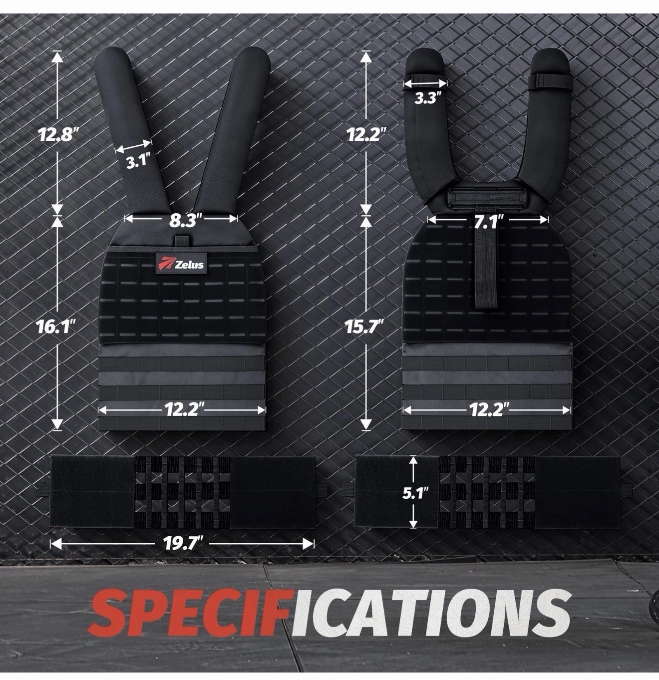 Weighted Plate Carrier Vest, Tactical Adjustable Weighted Vest for Men Holds ...