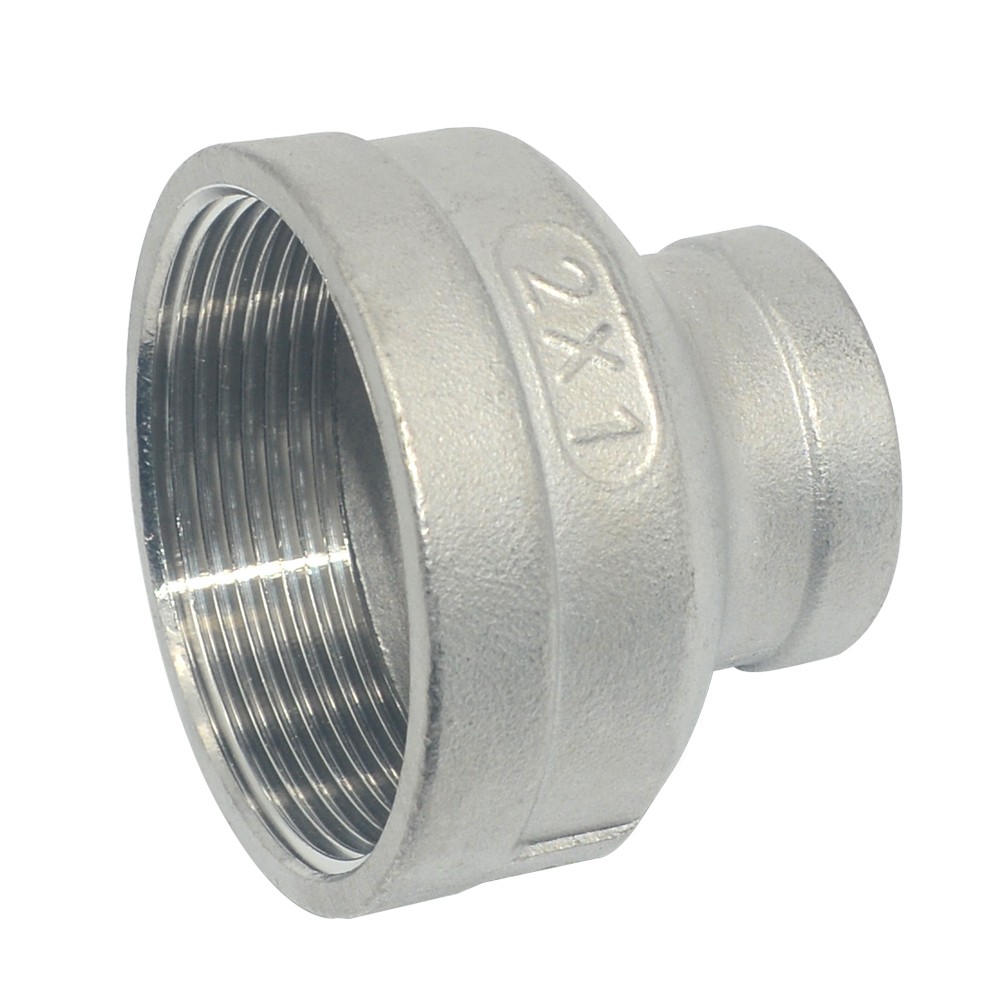 2" to 1" Female NPT Bell Reducer Reducing Coupling Stainless Steel 304 Connector