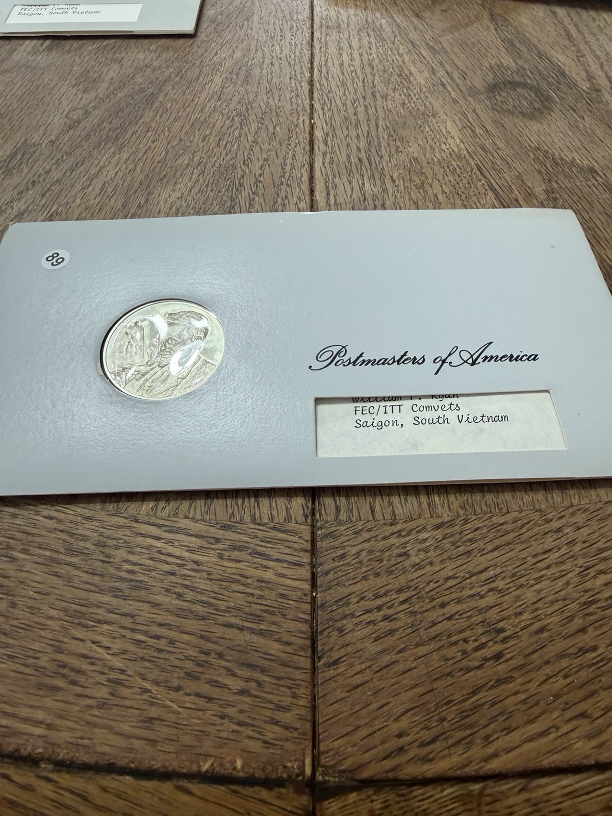 (5) postmasters of america medallic first day covers.