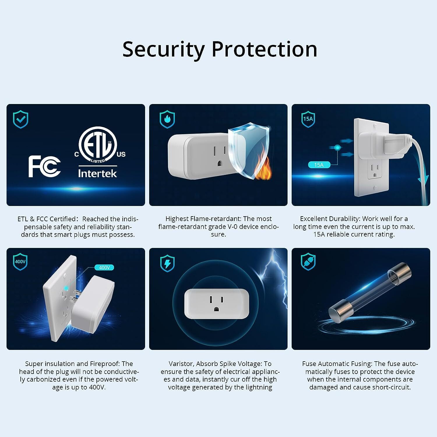 SONOFF S40 WiFi Smart Plug 15A with Energy Monitoring Voice Remote Control 2PCS