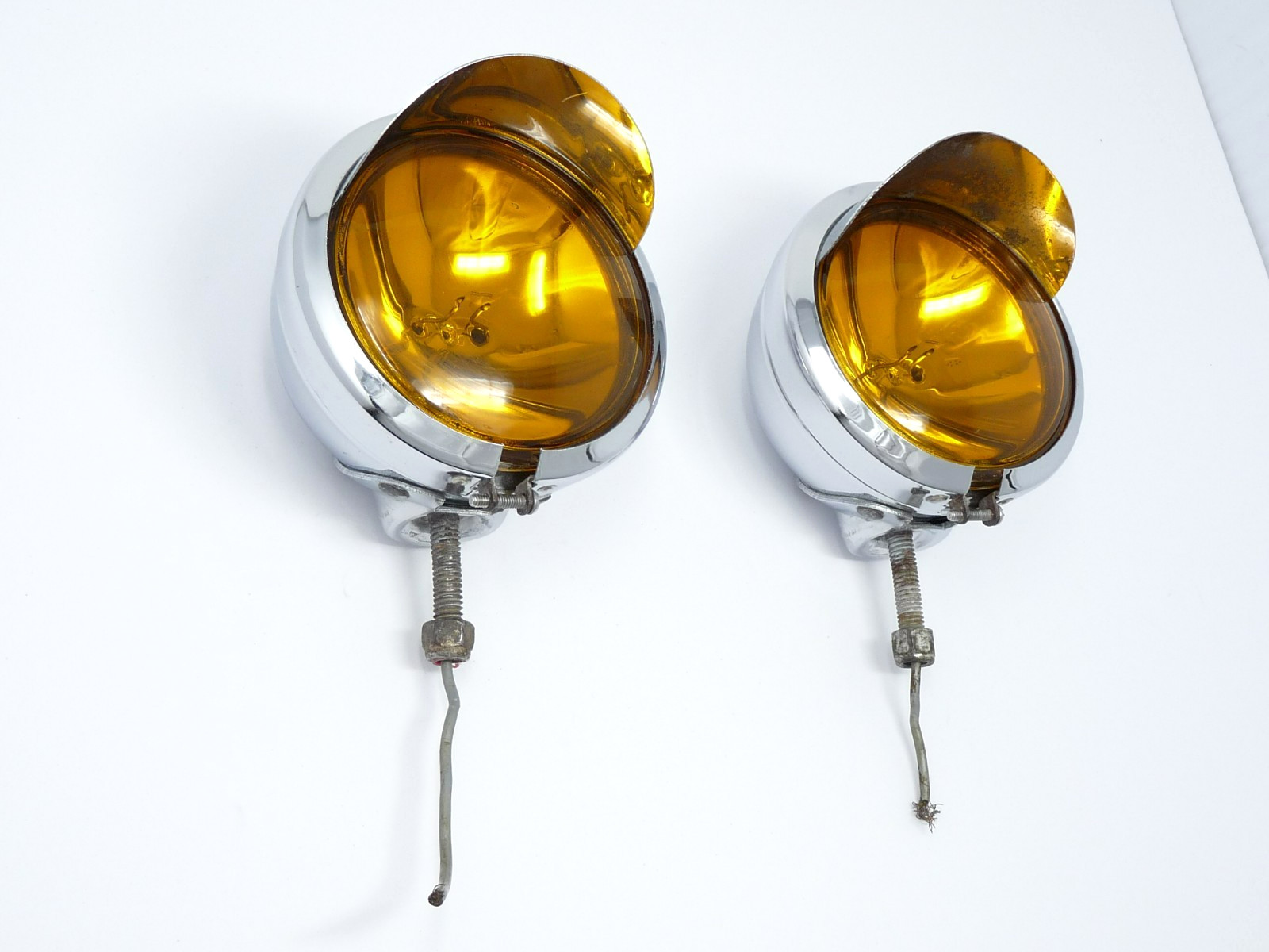 VINTAGE HARLEY DAVIDSON GUIDE 62 PANHEAD AUXILIARY FOG PASSING SPOT LAMPS LIGHTS