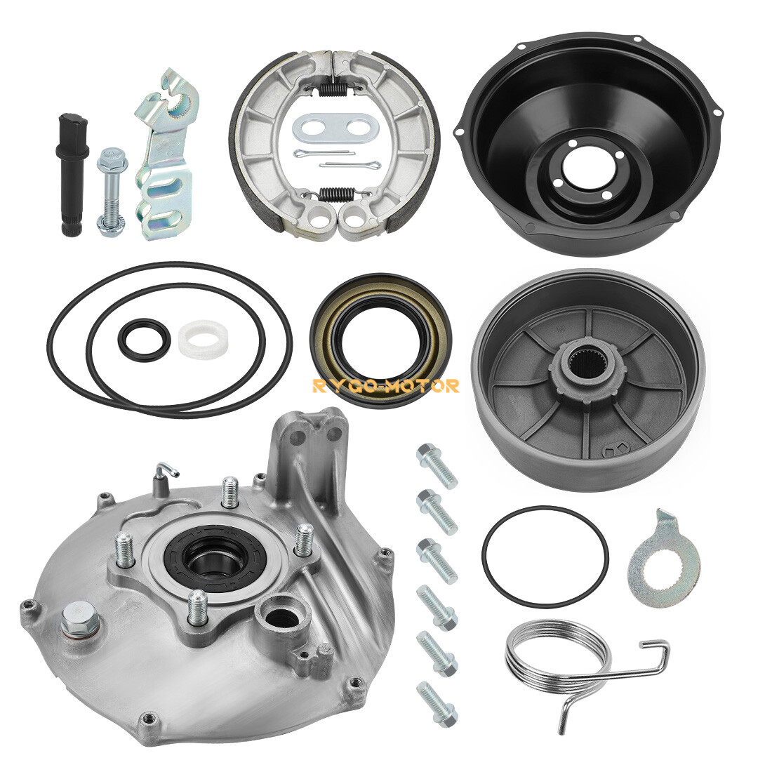 Rear Brake Drum Hub Plate Cover Shoes Seals for Honda TRX450FE/FM Foreman 98-04