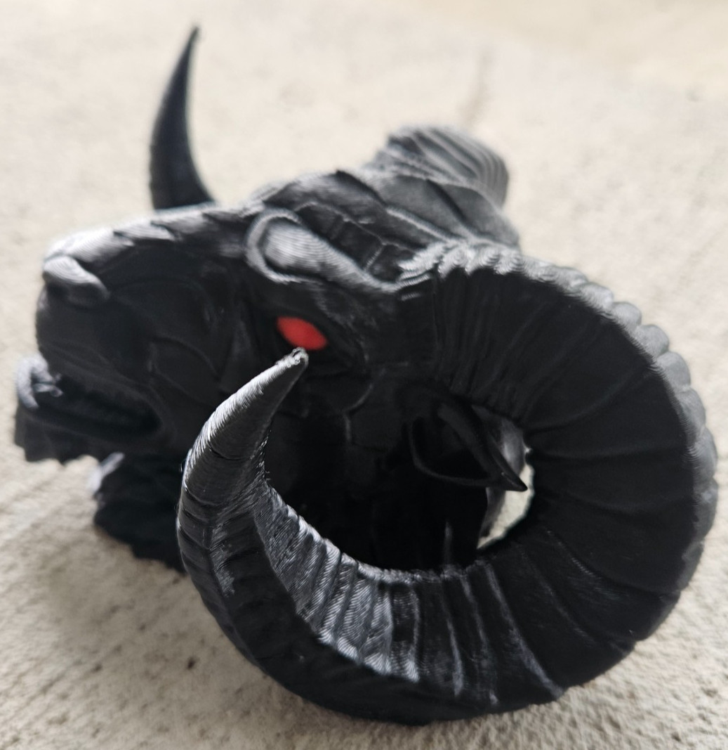 Black Ram's Head Hood Ornament fit for Any Dodge Ram Pickup Truck Universal size