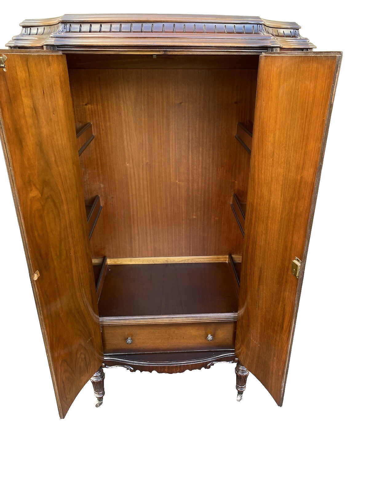 64922 Inlaid Walnut Chifferobe High Chest Dresser