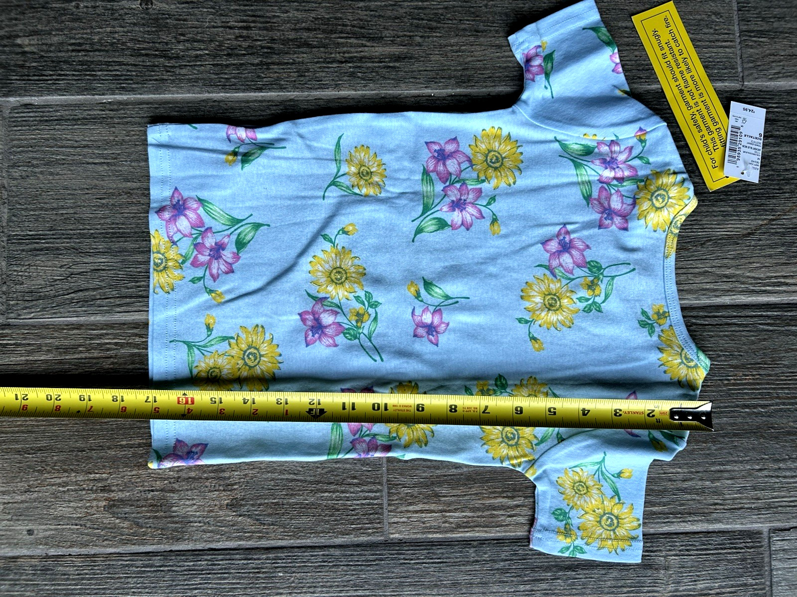 Children's Place Girl's Size 6 Flowered "Beautiful" Short Sleeve Long Pant Set