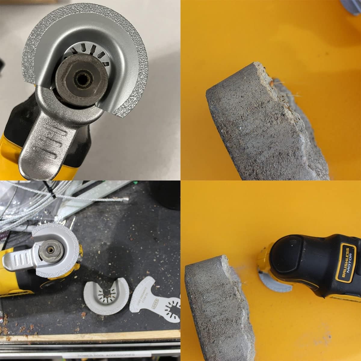 XXGO 4 Pcs Oscillating Multi Tool Grout Remover Blade - 4 Pcs, Silver