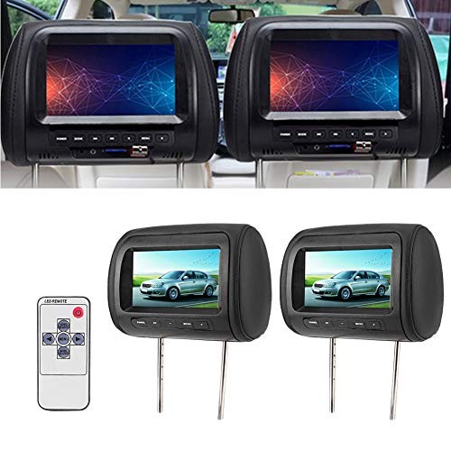 2pcs Headrest Monitor 7 Inch-Headrest DVD Player - Dual Portable DVD Player