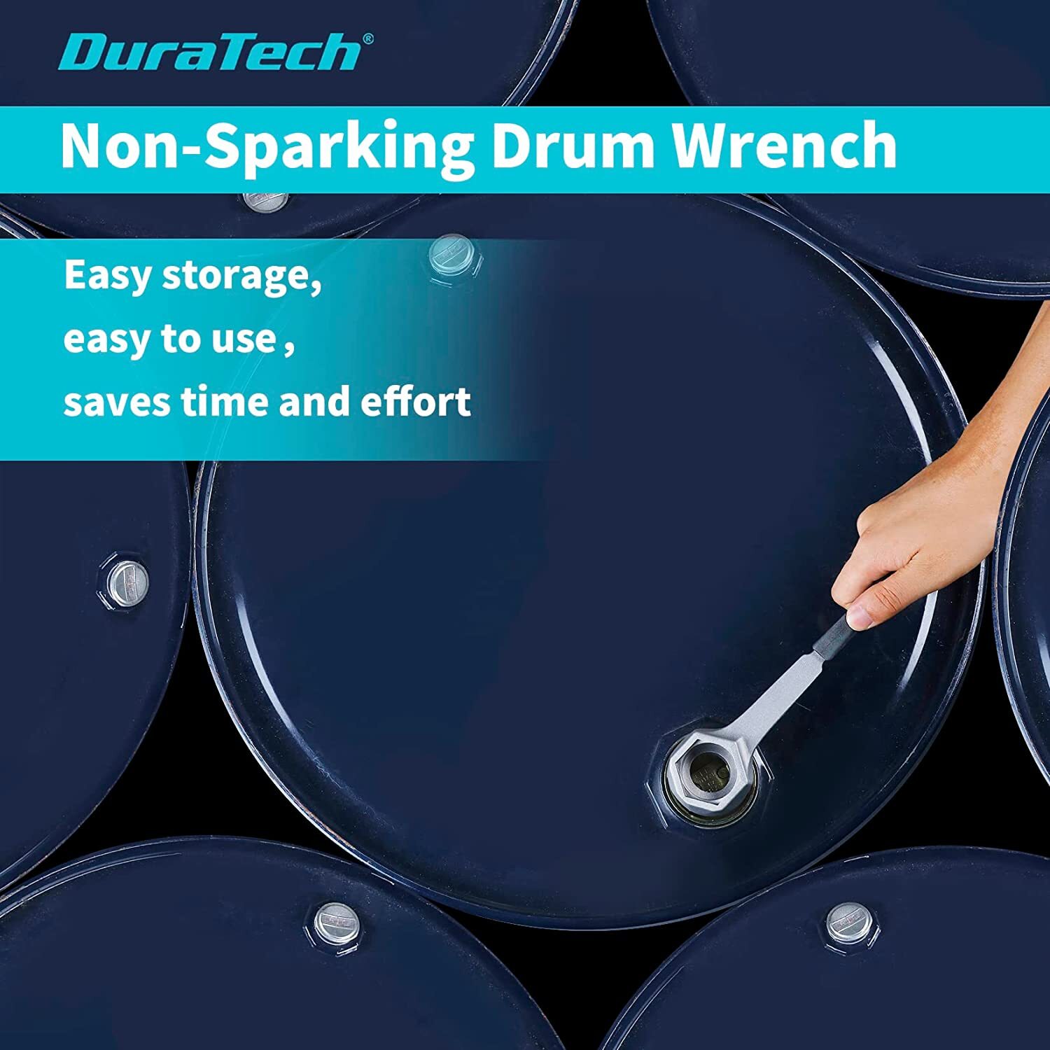 DURATECH Drum Wrench 3-in-1 Bung Wrench Barrel Opener Tool Fits 3/4" 2" Bung Cap