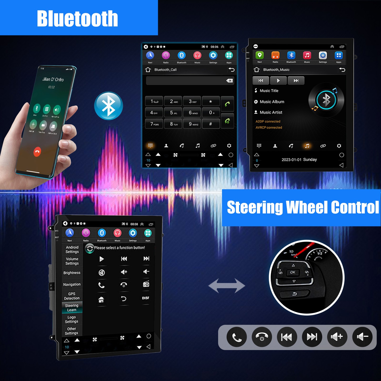 For Ford Focus 2012-2018 Apple Carplay Android 15 Car Stereo Radio GPS Navi WIFI