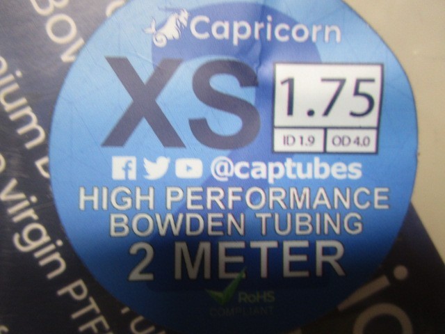 2 Meters Capricorn XS Series Low Friction PTFE Bowden Tubing for 1.75mm SEALED