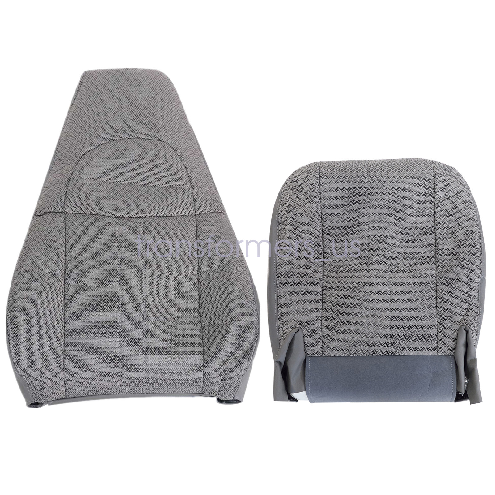 For 2003-2014 Chevy Express Driver & Passenger Cloth Seat Cover & Foam Cushion