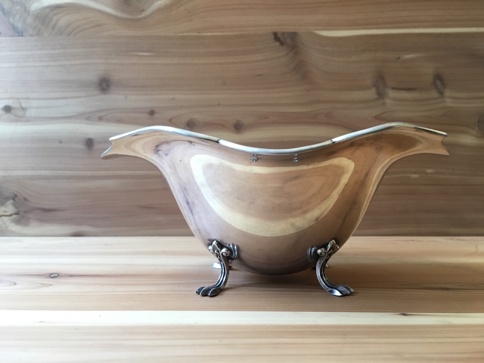 Antique / Vintage "Claw Footed" Sterling Silver Bowl Nut Dish, ASW=5.18 OUNCES