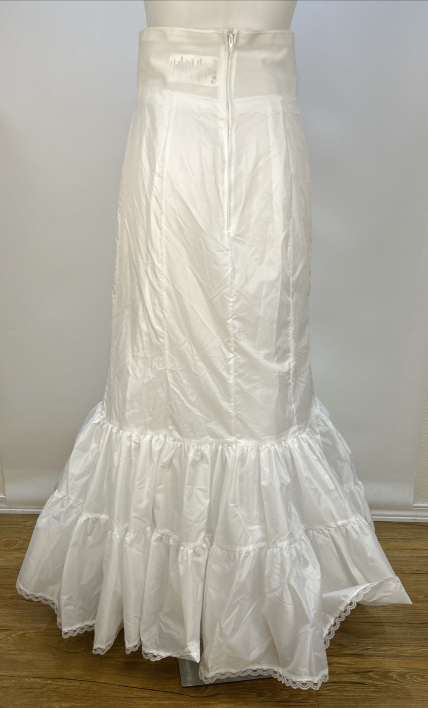 Unbranded Bridal White Fit and Flare Full Slip Petticoat Size 12 Style 550