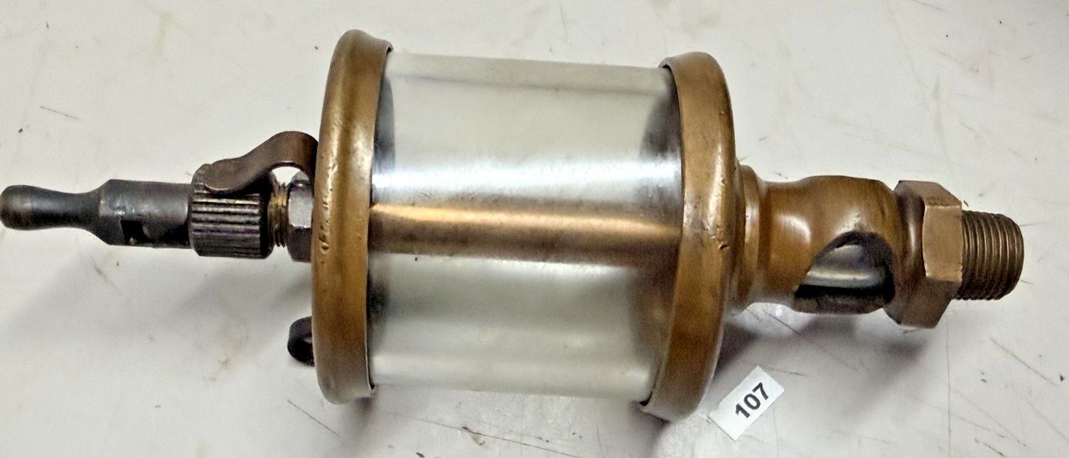 LUNKENHEIMER No. 4 SENTINEL BRASS Oiler Hit Miss Gas Engine Antique OLD STYLE
