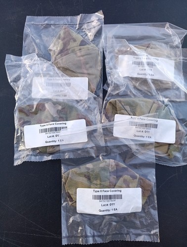 Lot of (6) SIX TWO USGI Issue M9 ReadyOne OCP Face Cover Type II - NEW