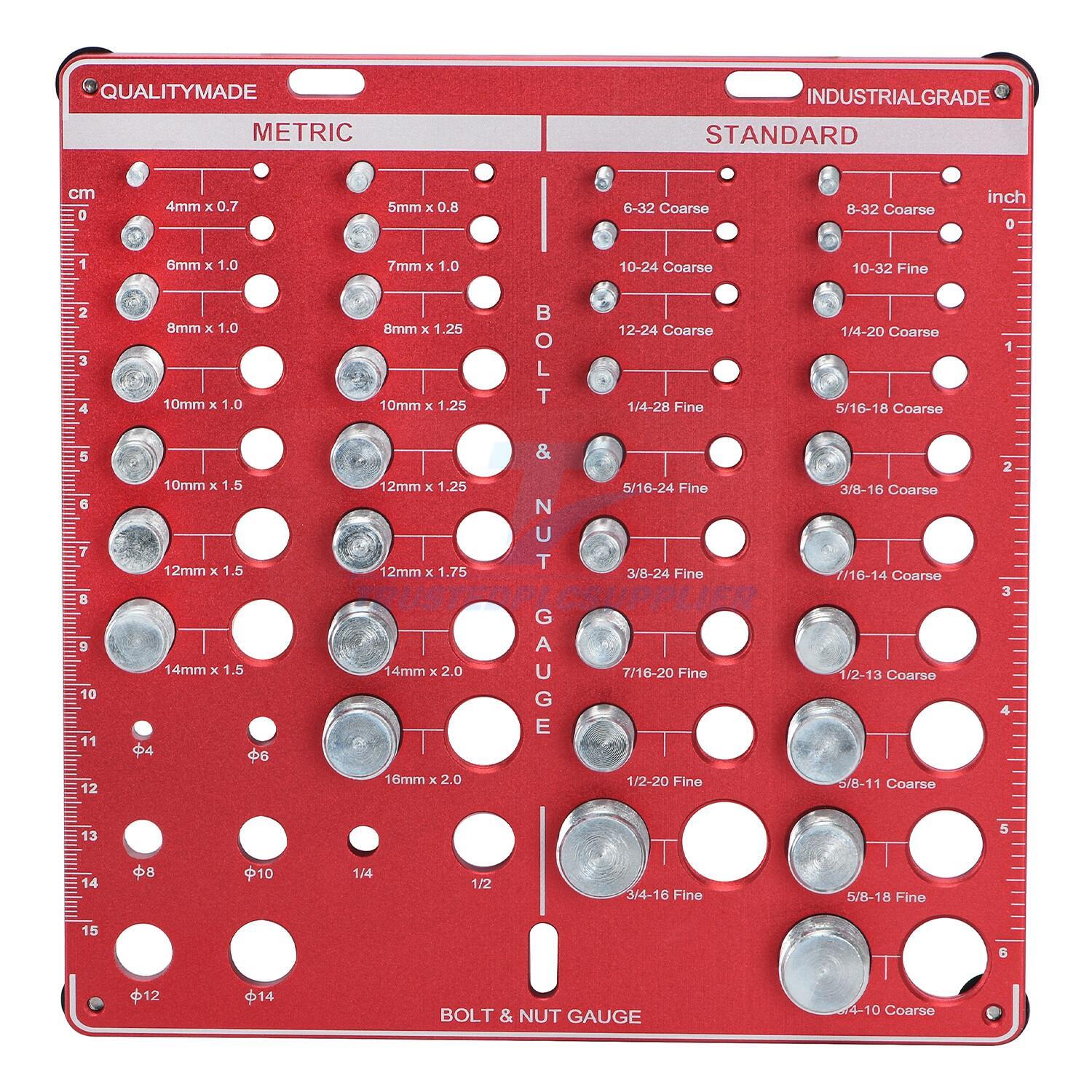 34 Standard and Metric Nut and Bolt Thread Checker Bolt and Nut Identifier Gauge