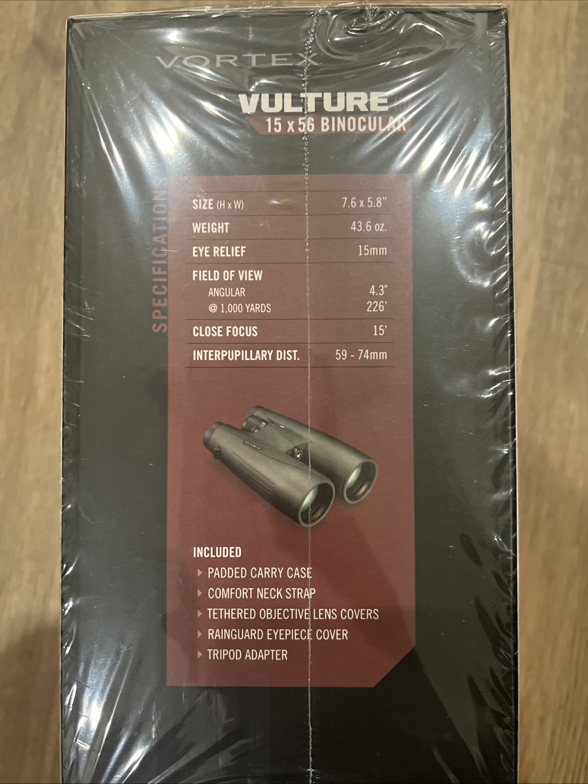 Brand New Vortex VR-1556 15x56 Vulture HD Full Size Binoculars Hunting Birding