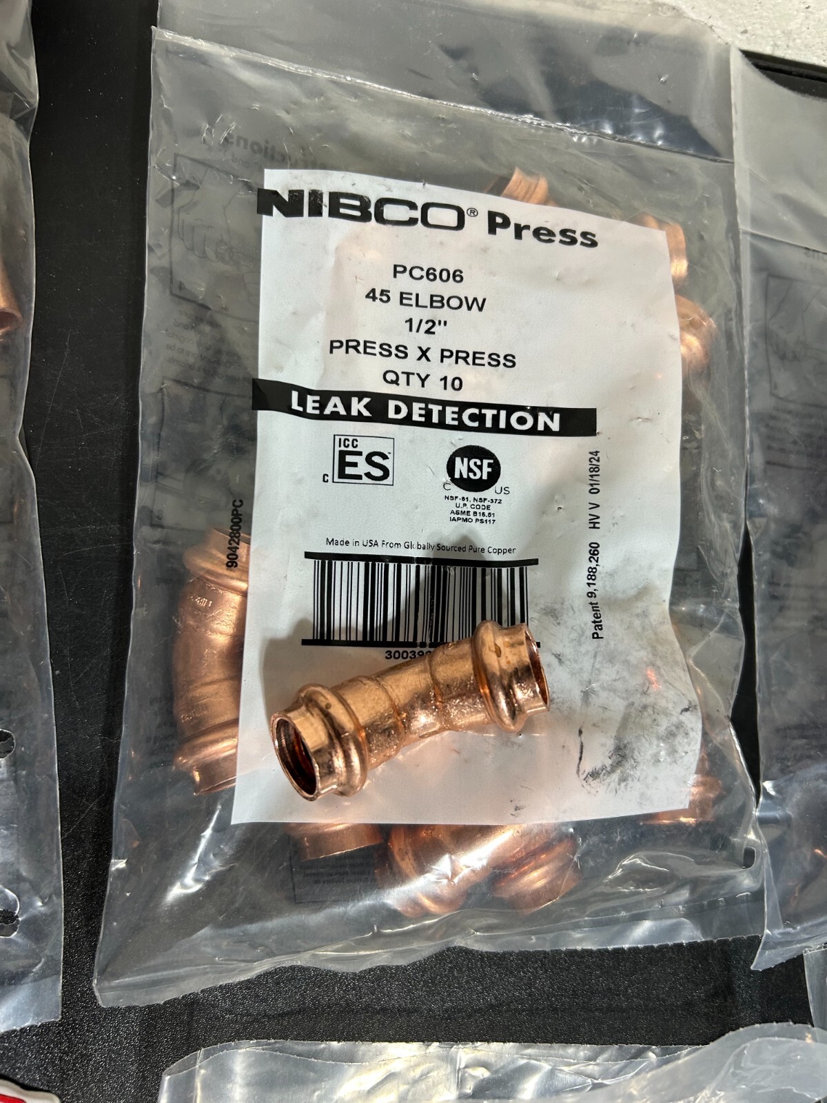 MADE IN USA 80 - NIBCO VIEGA PROPRESS COPPER FITTINGS 1/2" PRO PRESS