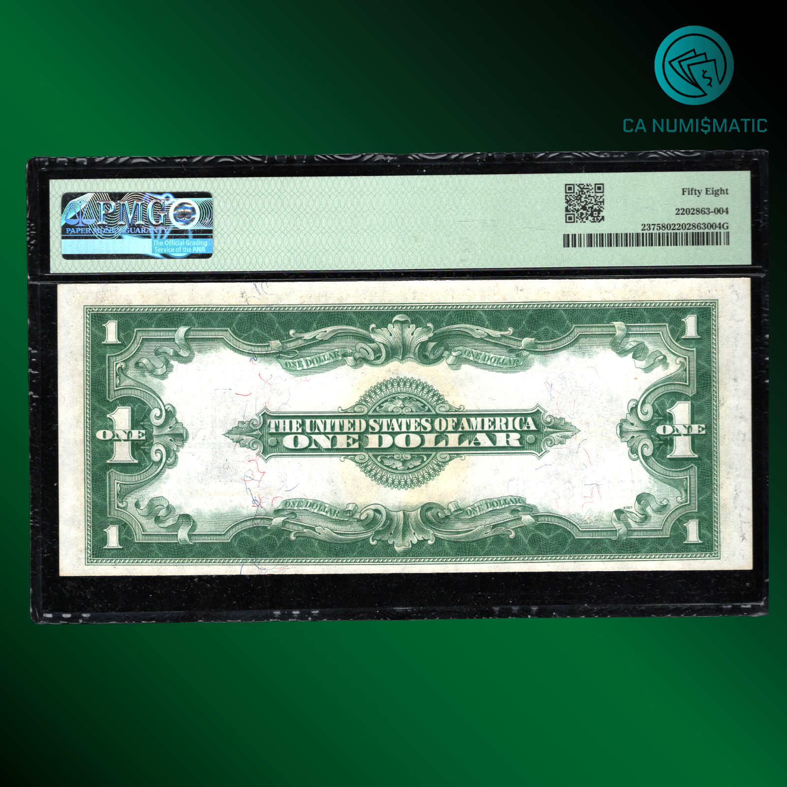 Fr.237 1923 $1 Silver Certificate, HORSE BLANKET, HIGH GRADE, PMG 58, 16203