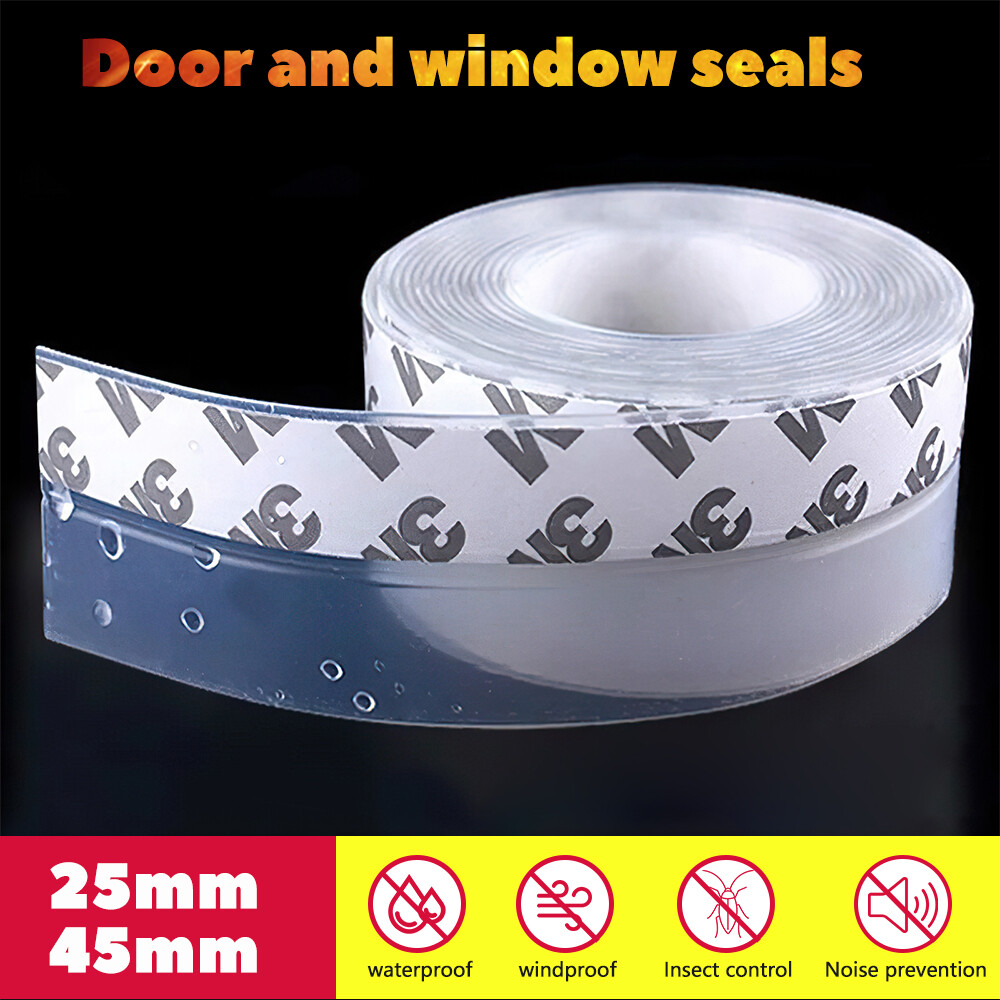 16.4Ft Silicone Seal Strip Door Weather Stripping Sealing Tape for Draft Stopper