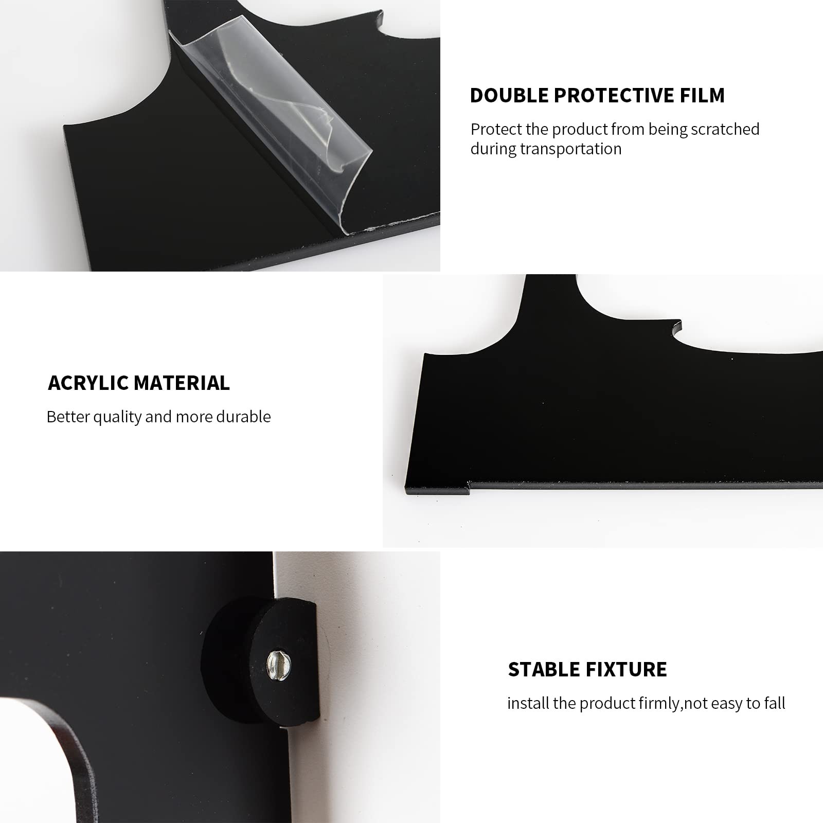 Katana Wall Mount - Black Plexiglass Sword Stand - Samurai Sword Holder