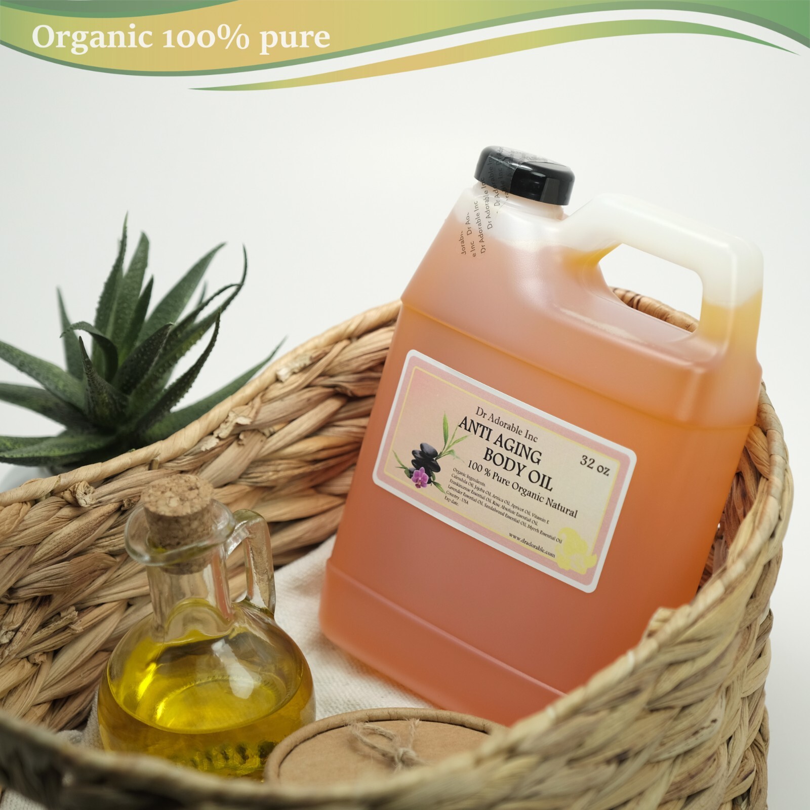 NATURAL ANTI-AGING SKIN CARE BODY OIL Jojoba Arnica Lavender Myrrh Sandalwood