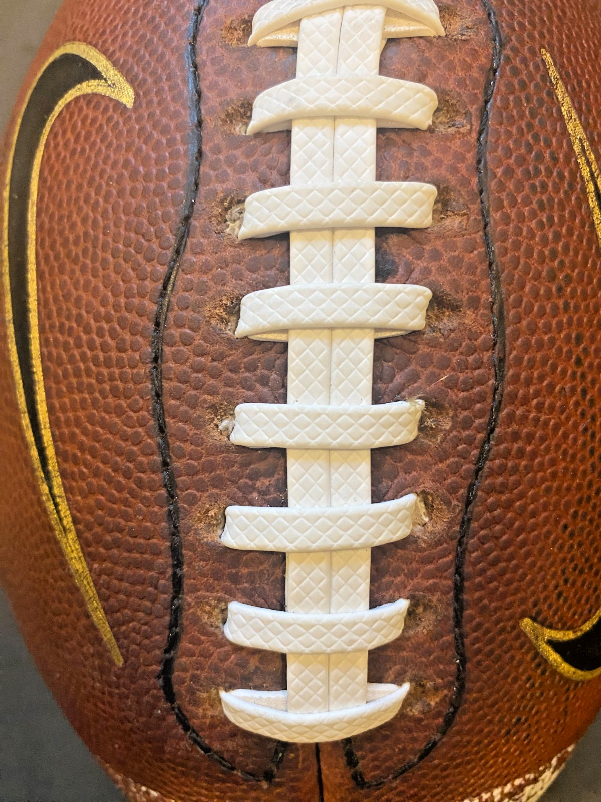 Nike 3005 "Small Girth" Collegiate Football Reconditioned w/ ACL Style Laces