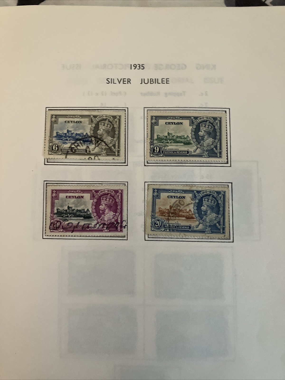 Illustrated Ceylon 1935-1963 Stamp Album Part II 46 Pages Mint Mounted Complete