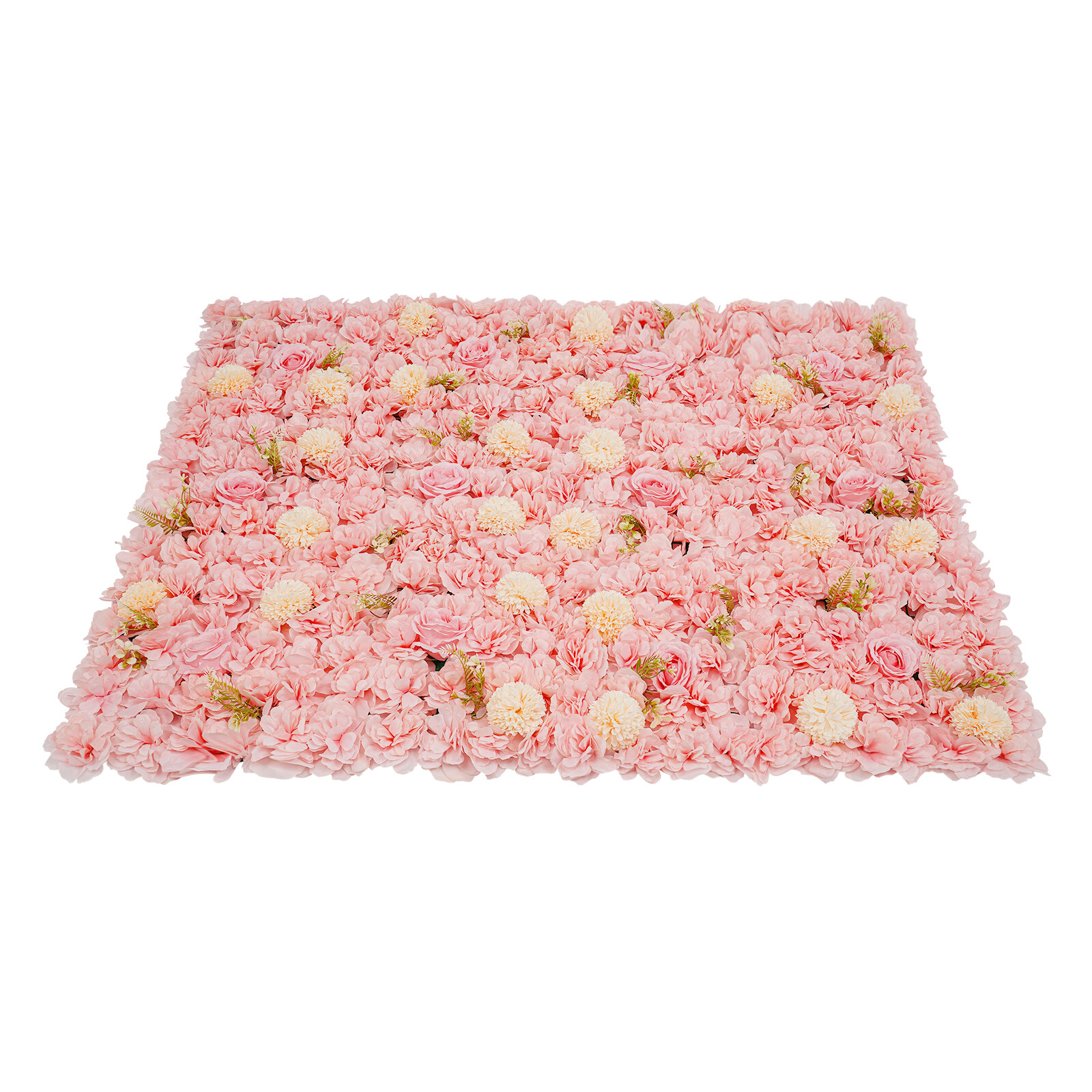 3D Flower Wall Panel-12pcs Artificial Flower Wall Background Silk Rose Wedding