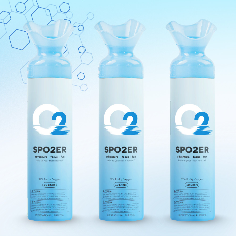 Spozer 10 Liter Oxygen Canned Natural Portable Oxygen Canister Pure O2 Bottle
