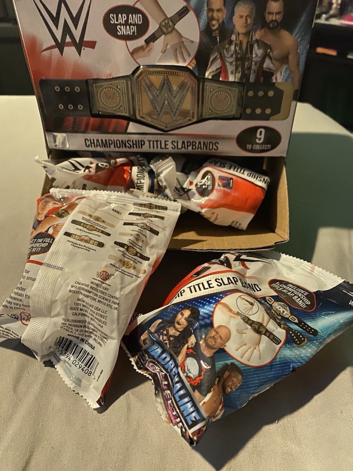 WWE Series 3 Slap Belts Grab Bag Adrenaline Championship Bracelets Nib