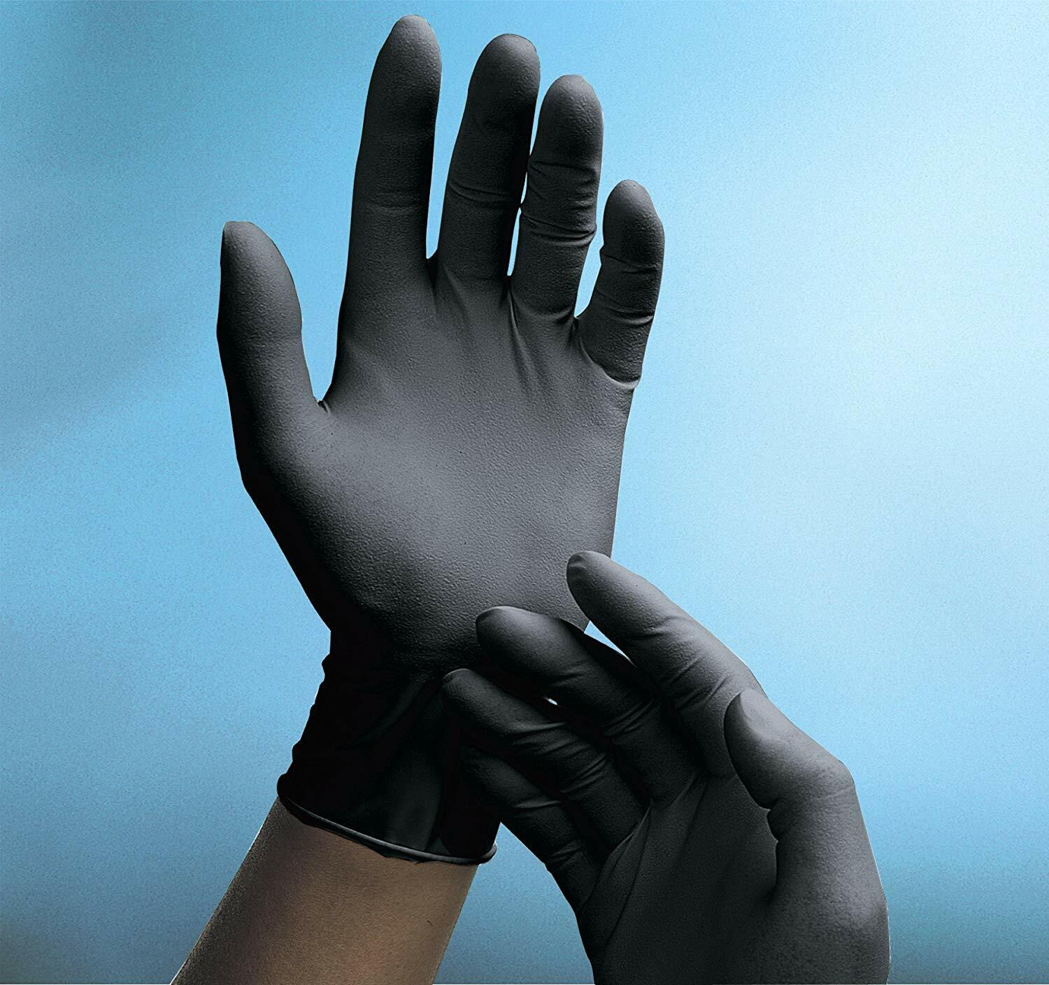 Adenna PHM915 Phantom Powder Free Exam Latex Gloves, Medium, Black Case/10