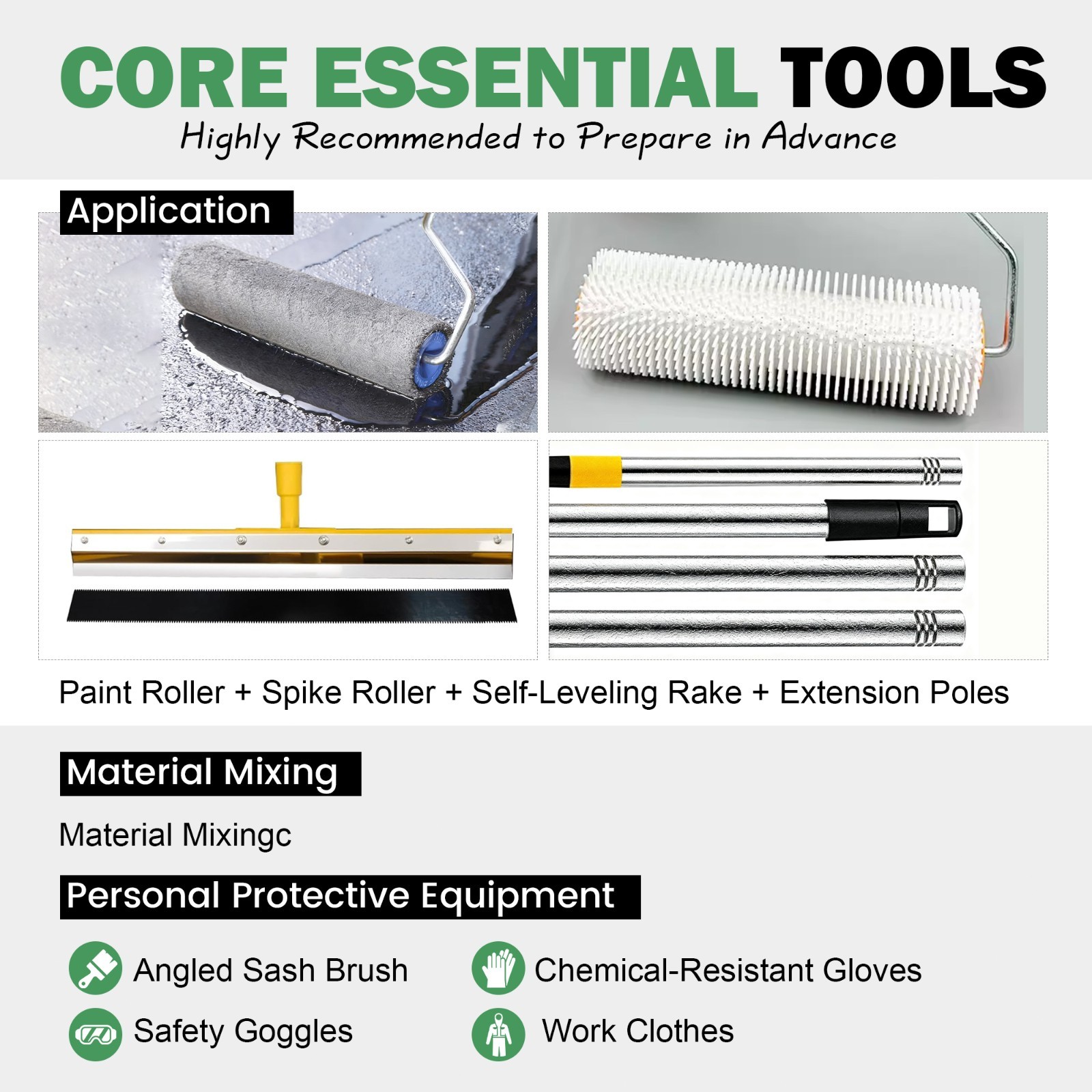 Self-leveling Epoxy Floor Paint, Epoxy Colored Sand Floor Paint for Concrete