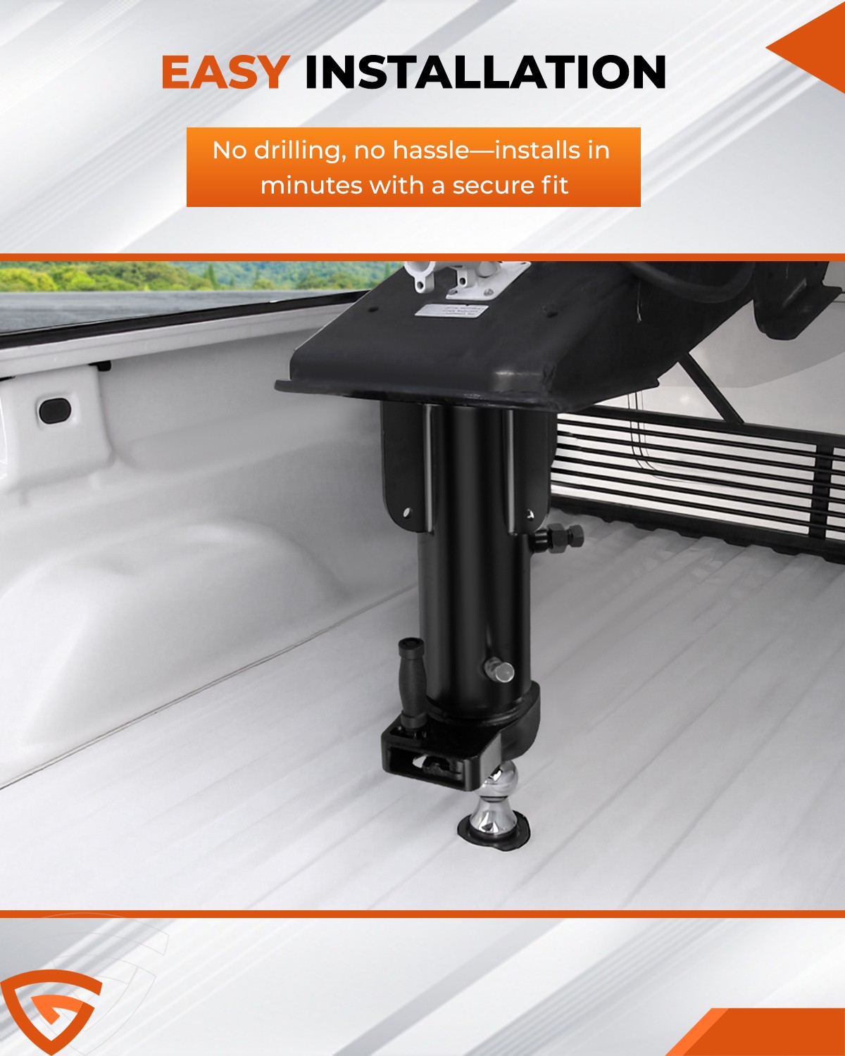 For Camper RV Trailer 12"-17" Fifth (5th) Wheel to Gooseneck Adapter Hitch